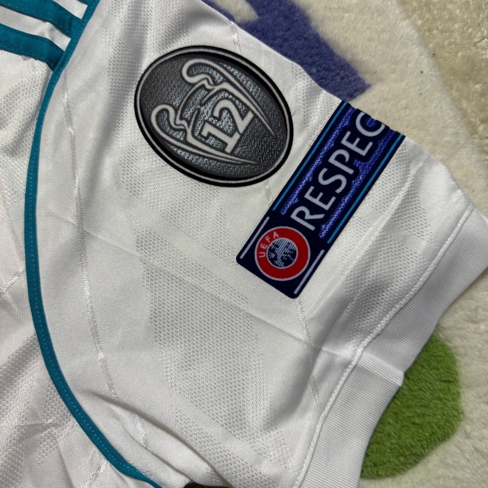 Adidas Real Madrid 2018 UCL Final Kyiv Ronaldo 7 Jersey White Mens Medium - Picture 7 of 11